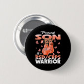 Badge Rond 5 Cm Fier Fils D'Un Rsd Crps Boxe De Sensibilisation De (Devant & derrière)