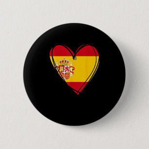 Badge Rond 5 Cm Fier garçon espagnol fille tante papa maman drapea