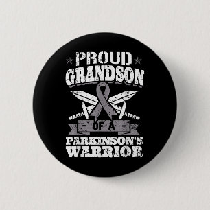 Badge Rond 5 Cm Fier Grand-Fils D'Un Parkinsons Guerrier Décerceur