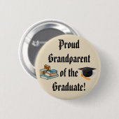 Badge Rond 5 Cm FIER GRAND-PARENT DU Bouton DIPLÔMÉ (Devant & derrière)