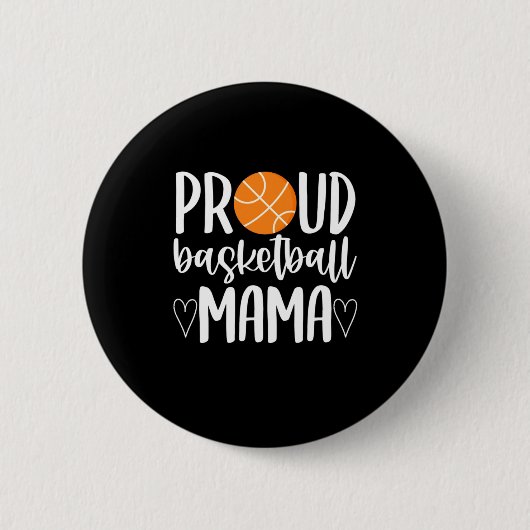 Badge Rond 5 Cm Fier Mama de basket-ball (Devant)