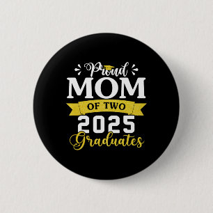 Badge Rond 5 Cm Fier Maman De Deux Cl De 2025 Diplômés Twins Gradu