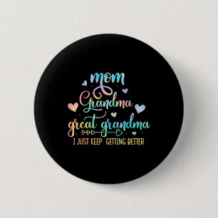 Badge Rond 5 Cm Fier Maman Grand-Mère Grand Grand-Grand-Mère Je Co