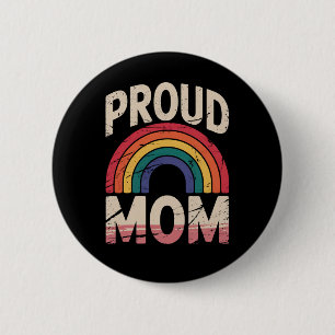 Badge Rond 5 Cm Fier Maman Rainbow LGBTQ Gay pride Ally