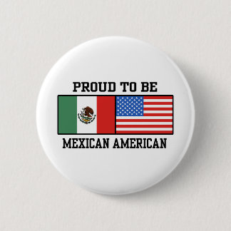 Badge Rond 5 Cm Fier Mexicain Américain