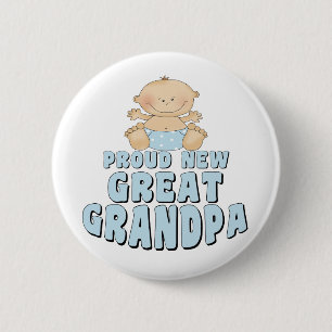 Badge Rond 5 Cm FIER NOUVEAU Arrière-grand-père garçon