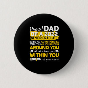 Badge Rond 5 Cm Fier Papa D'Un Diplômé Supérieur De 2022 Senior 22