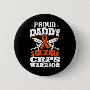 Badge Rond 5 Cm Fier Papa D'Un Guerrier De Crps Rsd Sensibilisatio