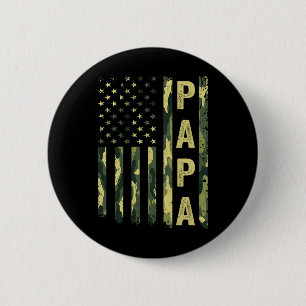 Badge Rond 5 Cm Fier Papa Funny Fête des pères Papa Amérique Drape