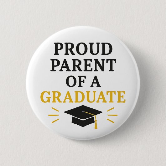 Badge Rond 5 Cm Fier parent d'un diplômé (Devant)