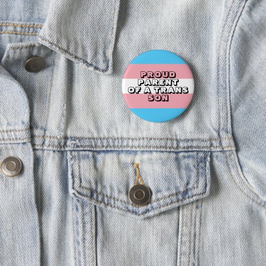 Badge Rond 5 Cm Fier parent d'un fils trans (En situation)