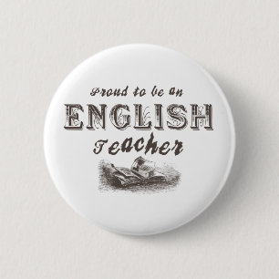 Badge Rond 5 Cm Fier professeur anglais victorien