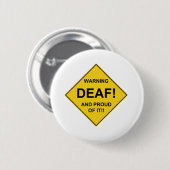 Badge Rond 5 Cm Fier sourd (Devant & derrière)