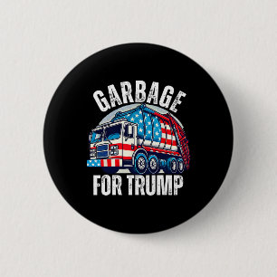 Badge Rond 5 Cm Fier supporter de Trump poubelle Poubelle pour Tru