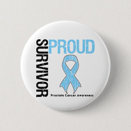 Badge Rond 5 Cm Fier Survivant - Cancer de la prostate (Devant)