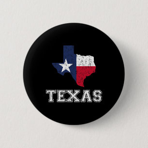 Badge Rond 5 Cm Fier Texan Patriote Américain Drapeau États-Unis V