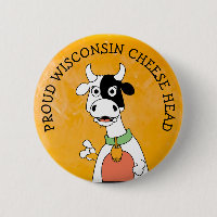 Fier Wisconsin Tête de fromage Bouton