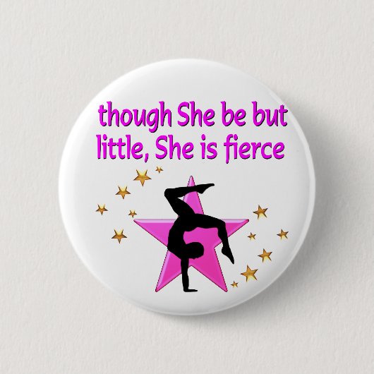 BADGE ROND 5 CM FIERCE ET PUISSANCE DU GYMNAST (Devant)