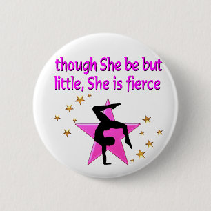 BADGE ROND 5 CM FIERCE ET PUISSANCE DU GYMNAST