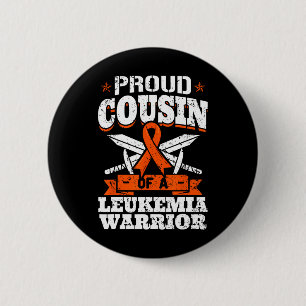 Badge Rond 5 Cm Fière Cousin D'Un Guerrier De Leucémie Cuz Sensibi