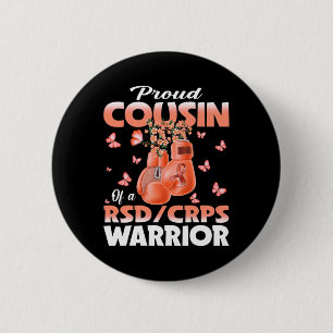 Badge Rond 5 Cm Fière Cousin D'Une Boxe De Sensibilisation Des Gue