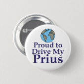 Badge Rond 5 Cm Fière de conduire ma Prius (Devant & derrière)