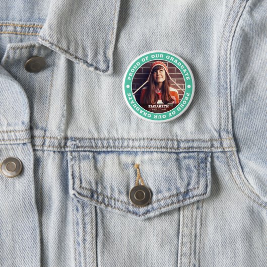 Badge Rond 5 Cm Fière de notre Bachelière 20XX Photo (En situation)