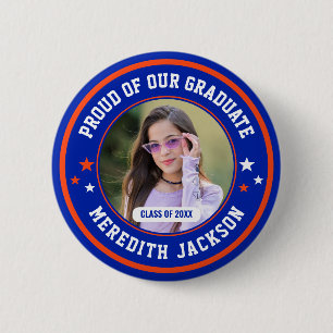 Badge Rond 5 Cm Fière de notre photo personnalisée de remise de di