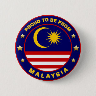 Badge Rond 5 Cm Fière D'Être De Malaisie