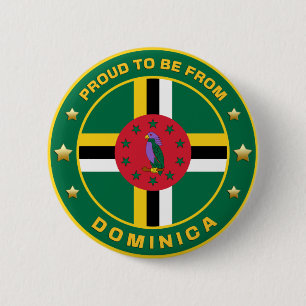 Badge Rond 5 Cm Fière D'Être Dominique