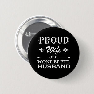 Badge Rond 5 Cm fière épouse d'un merveilleux mari