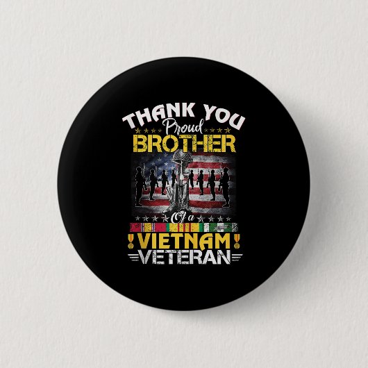 Badge Rond 5 Cm Fière Frère D'Un Vétérinaire Du Vietnam - Vie Merc (Devant)