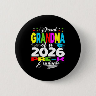 Badge Rond 5 Cm Fière grand-mère de la promotion 2026 de maternell