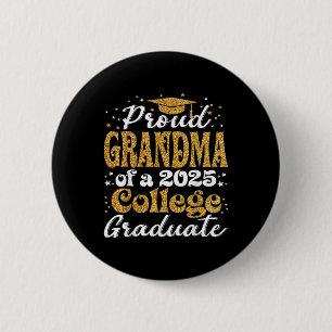 Badge Rond 5 Cm Fière grand-mère du diplômé de 2025 Chemise univer