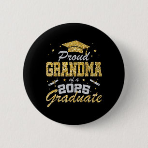 Badge Rond 5 Cm Fière Grand-Mère D'Un Diplômé De 2025 Cl Senior De