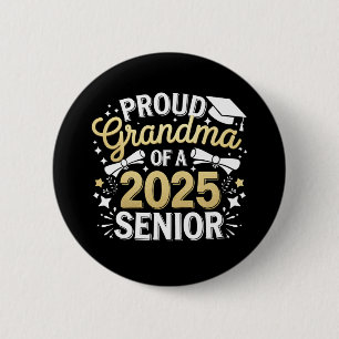 Badge Rond 5 Cm Fière grand-mère d'un diplômé de 2025 remise des d