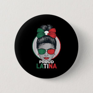 Badge Rond 5 Cm Fière latina mexique mois du patrimoine hispanique