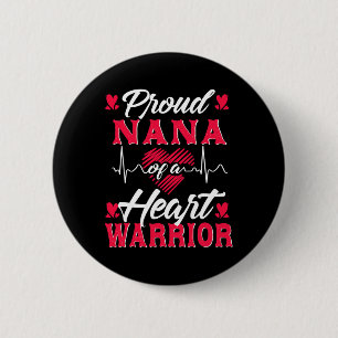 Badge Rond 5 Cm Fière Nana D'Un Guerrier Du Coeur Sensibilisation
