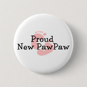 Badge Rond 5 Cm Fière Nouvelle Empreinte de Bébé Fille Papap