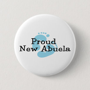 Badge Rond 5 Cm Fière nouvelle empreintes de pied de bébé garçon A