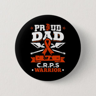 Badge Rond 5 Cm Fière Papa D'Un Mois De Guerrier De Crps Ruban Ora