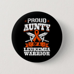 Badge Rond 5 Cm Fière Tante D'Une Leucémie Guerrière Tia Sensibili