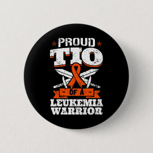 Badge Rond 5 Cm Fière Tio D'Une Leucémie Guerrier Oncle Sensibilis