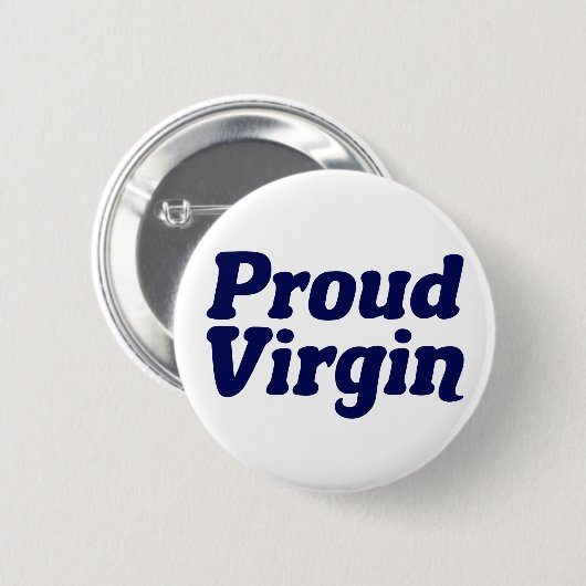 Badge Rond 5 Cm Fière Vierge chrétienne Abstinence (Devant & derrière)