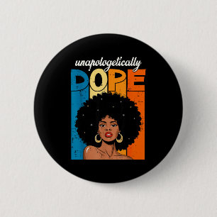 Badge Rond 5 Cm Fièrement Histoire Noire Afro Mélanine Fille W