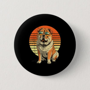 Badge Rond 5 Cm Fiers amateurs de chow chow hommes femmes vintage