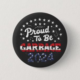 Badge Rond 5 Cm Fiers Latinos De Porto Rico Des Ordures Pour Trump