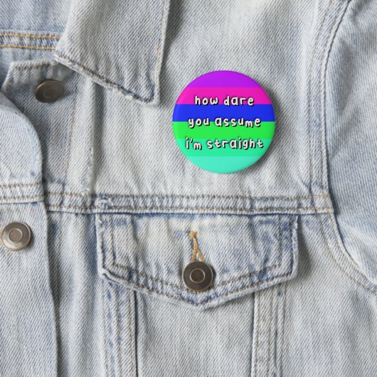 Badge Rond 5 Cm Fierté androbisexuelle - "Comment osez-vous suppos (En situation)