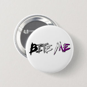 Badge Rond 5 Cm Fierté Assexuée Mords Moi