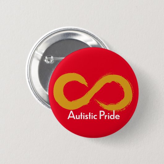 Badge Rond 5 Cm Fierté autiste (Devant & derrière)